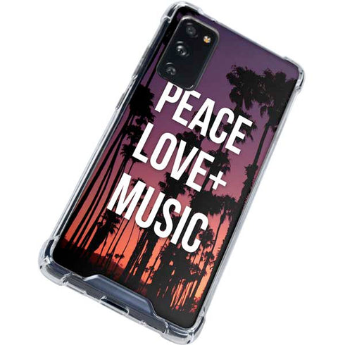 Peace Love And Music Galaxy S20 FE Clear Case