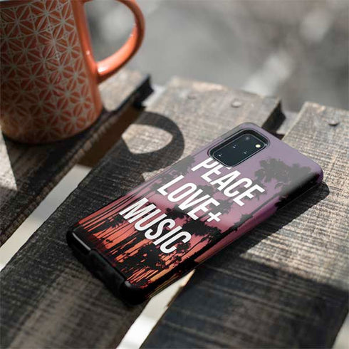 Peace Love And Music Galaxy S20 Plus Pro Case