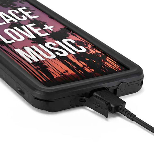 Peace Love And Music Galaxy S20 Plus Waterproof Case
