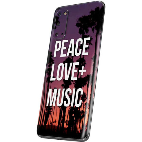 Peace Love And Music Galaxy S20 Skin