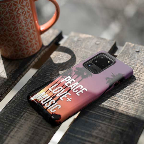 Peace Love And Music Galaxy S20 Ultra 5G Pro Case