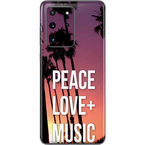Peace Love And Music Galaxy S20 Ultra 5G Skin