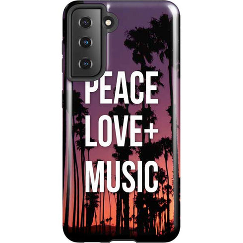 Peace Love And Music Galaxy S21 5G Pro Case