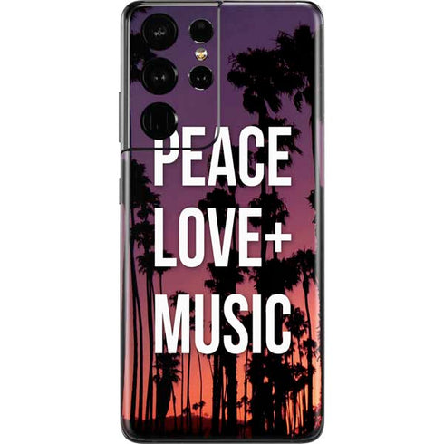 Peace Love And Music Galaxy S21 Ultra 5G Skin