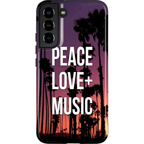 Peace Love And Music Galaxy S22 Plus Pro Case