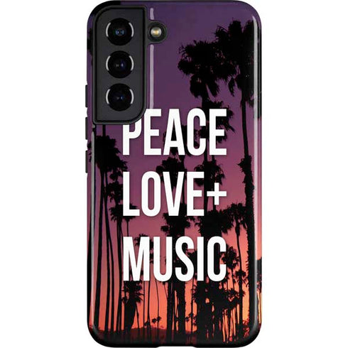 Peace Love And Music Galaxy S22 Pro Case