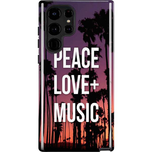 Peace Love And Music Galaxy S22 Ultra Pro Case