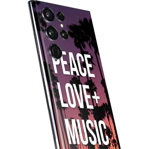 Peace Love And Music Galaxy S22 Ultra Skin