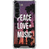 Peace Love And Music Galaxy S23 Clear Case