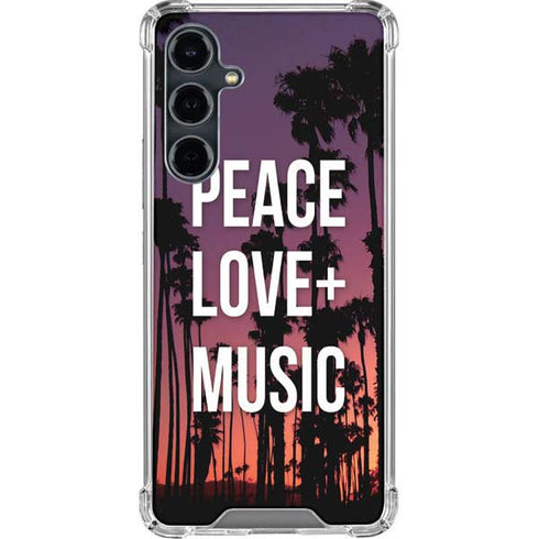 Peace Love And Music Galaxy S23 FE Clear Case
