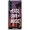 Peace Love And Music Galaxy S23 FE Clear Case