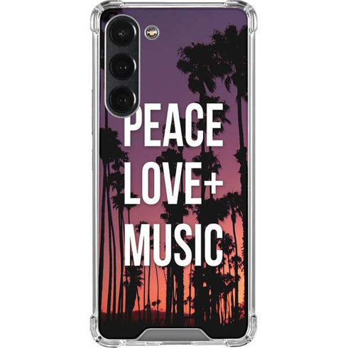 Peace Love And Music Galaxy S23 Plus Clear Case
