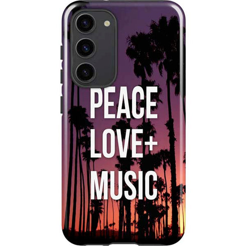 Peace Love And Music Galaxy S23 Plus Pro Case