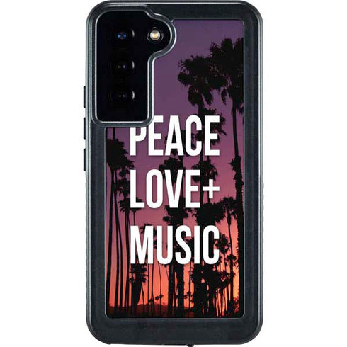 Peace Love And Music Galaxy S23 Plus Waterproof Case