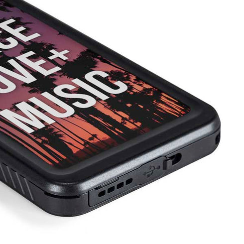 Peace Love And Music Galaxy S23 Plus Waterproof Case