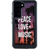 Peace Love And Music Galaxy S23 Waterproof Case