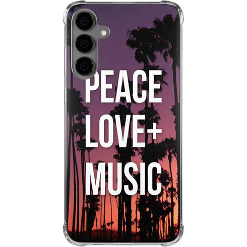 Peace Love And Music Galaxy S24 Plus Clear Case