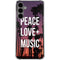 Peace Love And Music Galaxy S24 Plus Clear Case