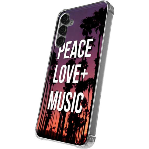 Peace Love And Music Galaxy S24 Plus Clear Case