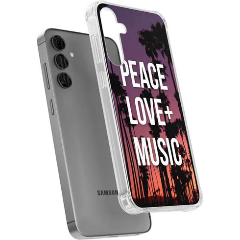 Peace Love And Music Galaxy S24 Plus Clear Case