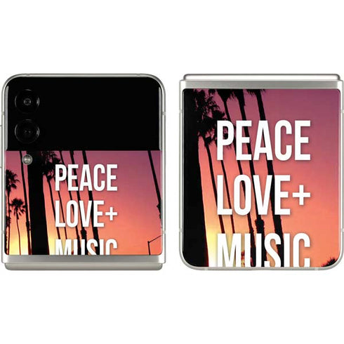 Peace Love And Music Galaxy Z Flip3 5G Skin