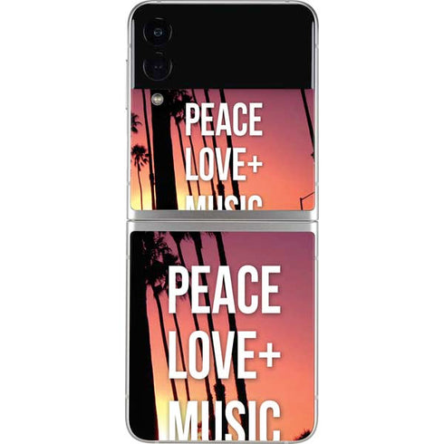 Peace Love And Music Galaxy Z Flip3 5G Skin