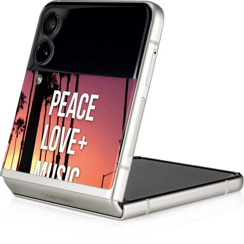 Peace Love And Music Galaxy Z Flip4 5G Skin