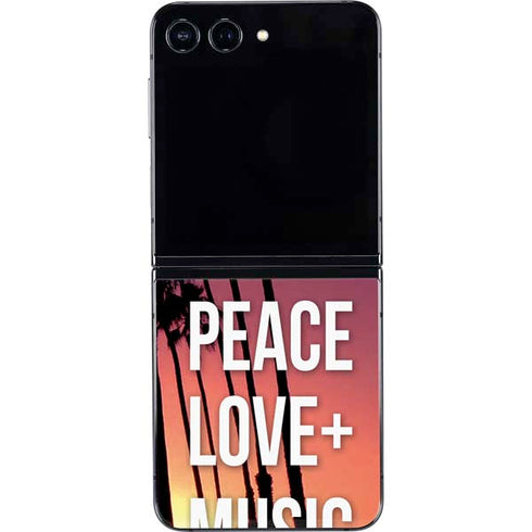 Peace Love And Music Galaxy Z Flip5 5G Skin