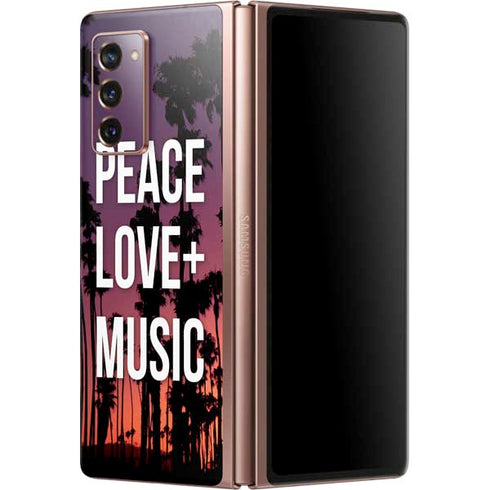 Peace Love And Music Galaxy Z Fold2 5G Skin