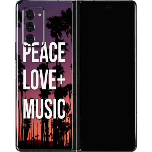 Peace Love And Music Galaxy Z Fold2 5G Skin