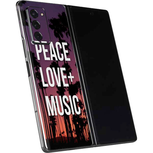 Peace Love And Music Galaxy Z Fold2 5G Skin