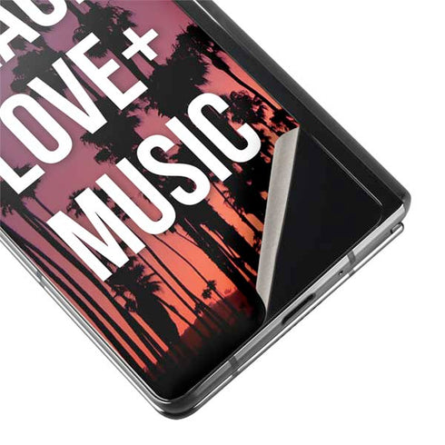 Peace Love And Music Galaxy Z Fold2 5G Skin