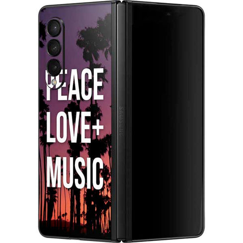 Peace Love And Music Galaxy Z Fold3 5G Skin