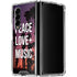 Peace Love And Music Galaxy Z Fold4 5G Clear Case