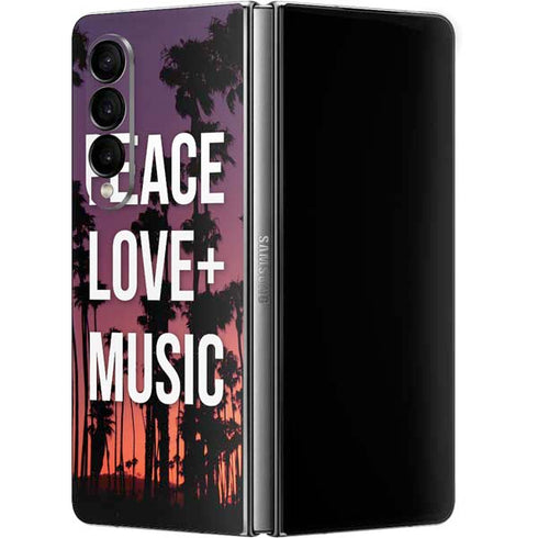 Peace Love And Music Galaxy Z Fold4 5G Skin