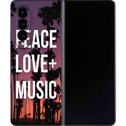 Peace Love And Music Galaxy Z Fold4 5G Skin