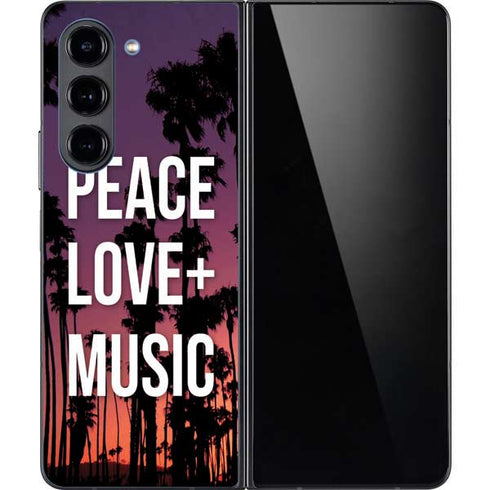 Peace Love And Music Galaxy Z Fold5 5G Skin