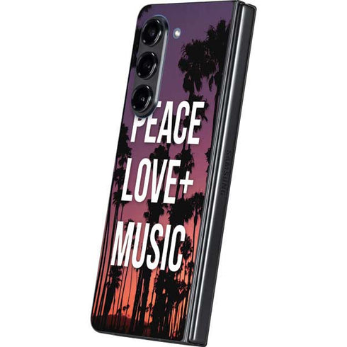 Peace Love And Music Galaxy Z Fold5 5G Skin