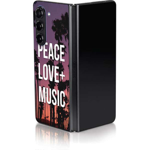 Peace Love And Music Galaxy Z Fold5 5G Skin