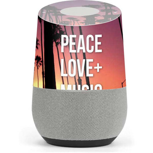 Peace Love And Music Google Home Skin
