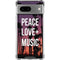 Peace Love And Music Google Pixel 8 Clear Case