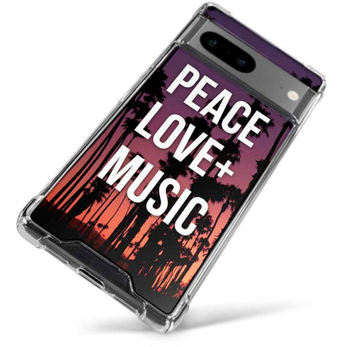 Peace Love And Music Google Pixel 8 Clear Case