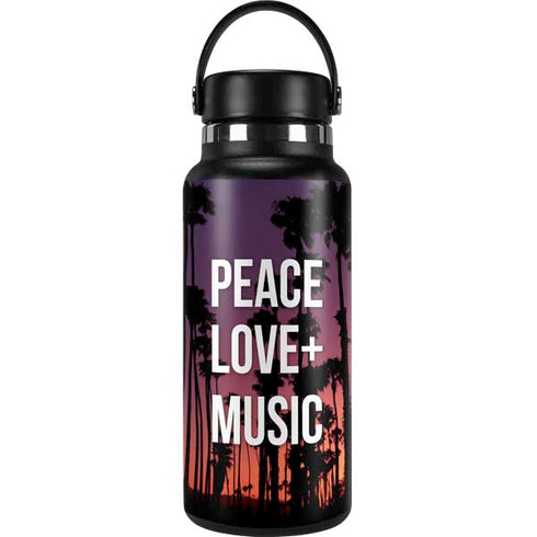Peace Love And Music Hydro Flask 32oz Wide Mouth Skin