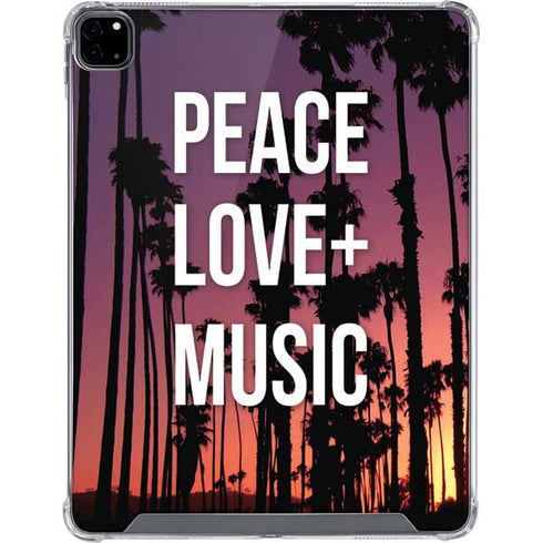 Peace Love And Music iPad Pro 12.9in (2020) Clear Case