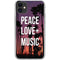 Peace Love And Music iPhone 11 Clear Case
