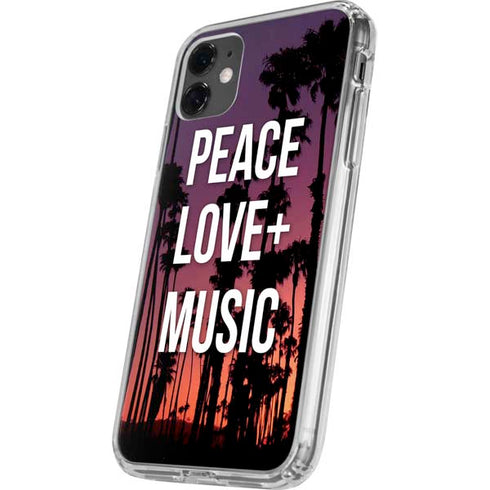 Peace Love And Music iPhone 11 Clear Case
