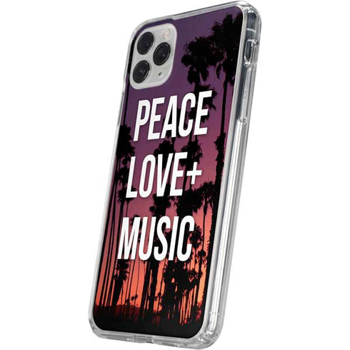 Peace Love And Music iPhone 11 Pro Clear Case