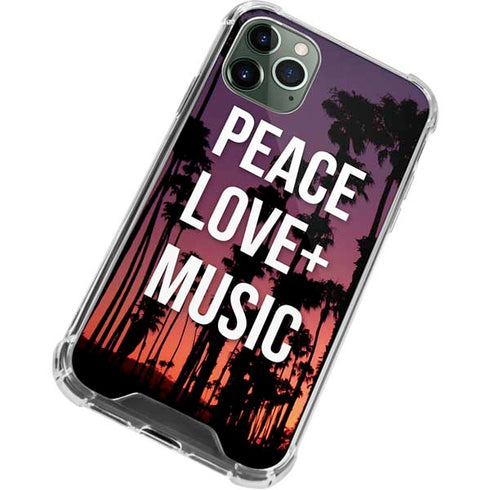 Peace Love And Music iPhone 11 Pro Max Clear Case