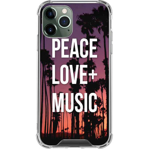 Peace Love And Music iPhone 11 Pro Max Clear Case