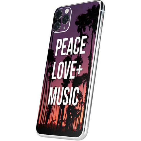 Peace Love And Music iPhone 11 Pro Max Skin